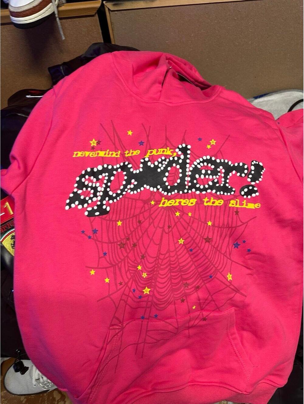Sp5der Pink Hoodie Spider Worldwide SIZE:MEDIUM